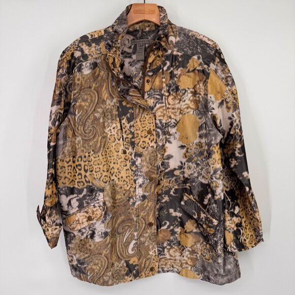 Sharon Young size XL Womens Multi-Pattern Jacket Polyester Blend - Picture 6 of 14